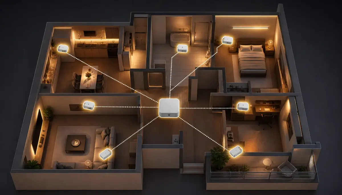 Ячеистая сеть Zigbee с обходом препятствий