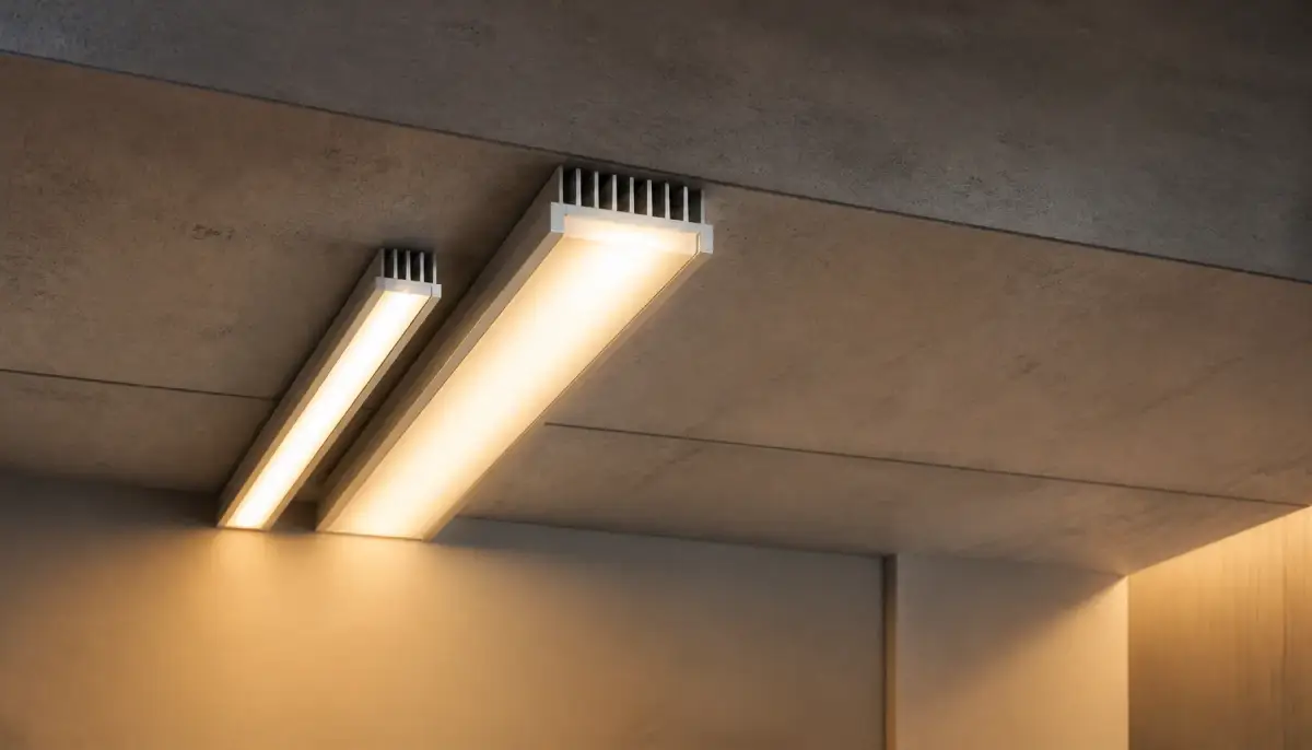 Сравнение узкого и широкого профиля для LED-ленты под натяжным потолком