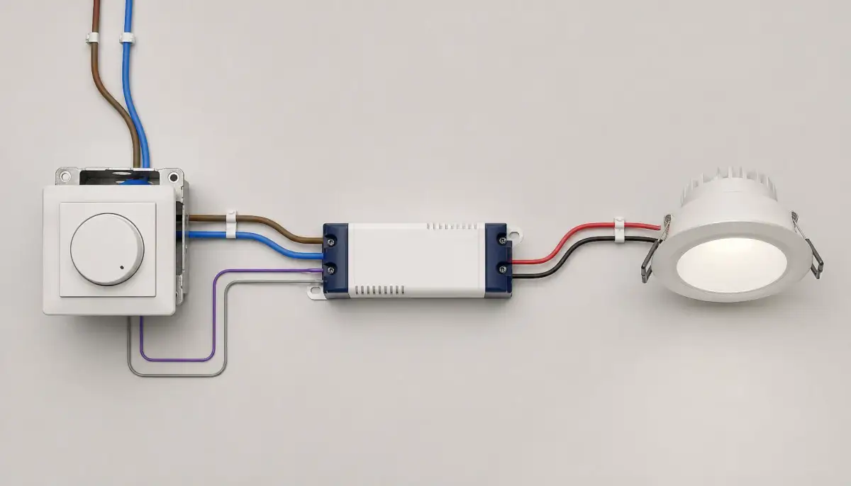 Схема подключения диммера 0-10V к светодиодному драйверу