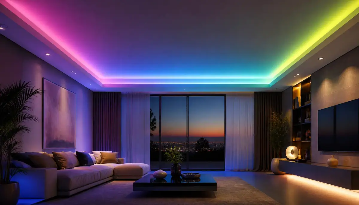 Как выбрать RGB-ленту для декоративной подсветки потолка