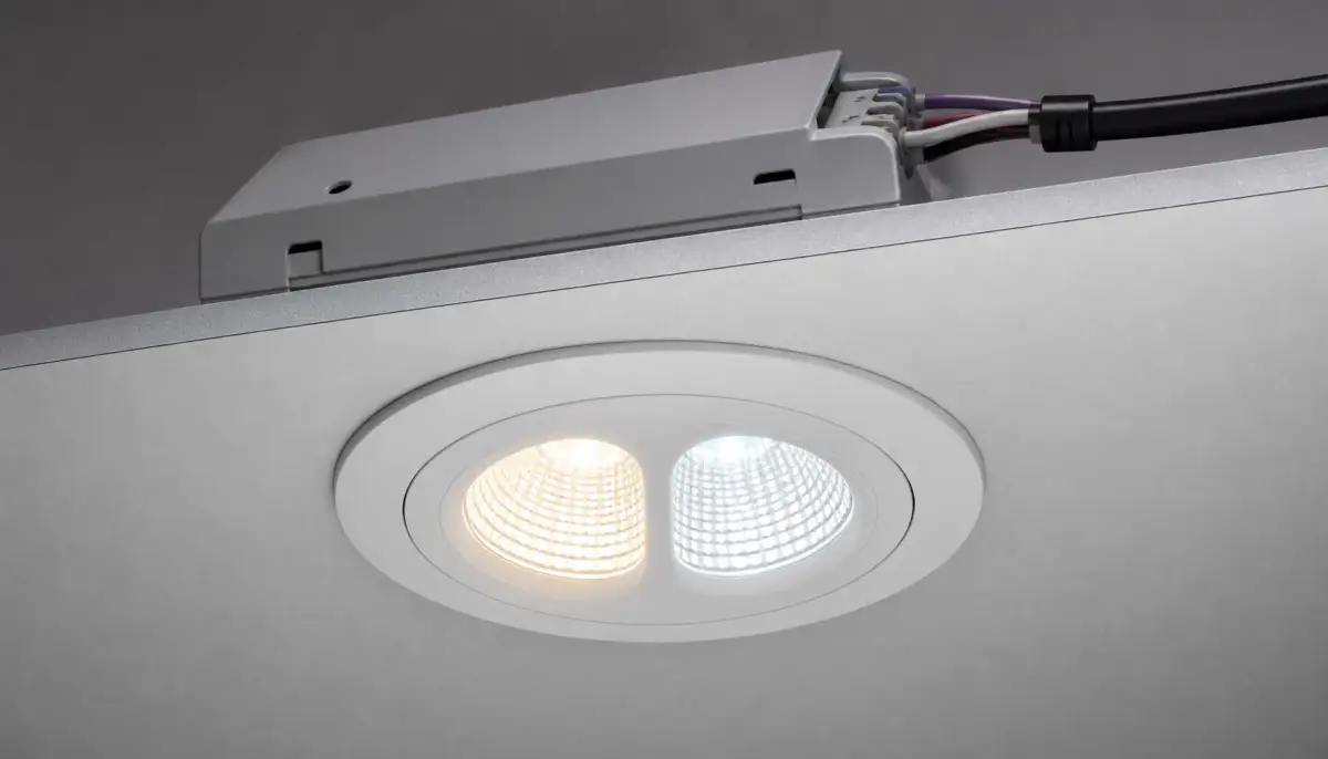 Двухканальный LED-светильник для DALI DT8 с теплым и холодным белым светодиодами